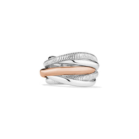 Eternity Five Band Highway Ring with 18K Rose Gold