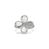 Jardin Flower Ring with Mother of Pearl and Diamonds