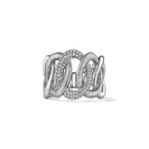 Eternity Interlocking Link Band Ring with Diamonds