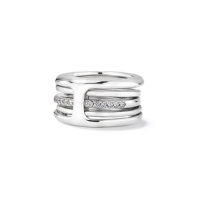 Cielo Multi Band Ring with Diamonds