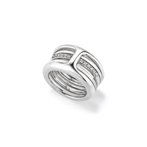 Cielo Multi Band Ring with Diamonds