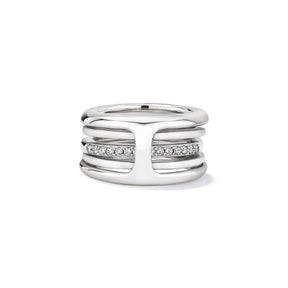 Cielo Multi Band Ring with Diamonds