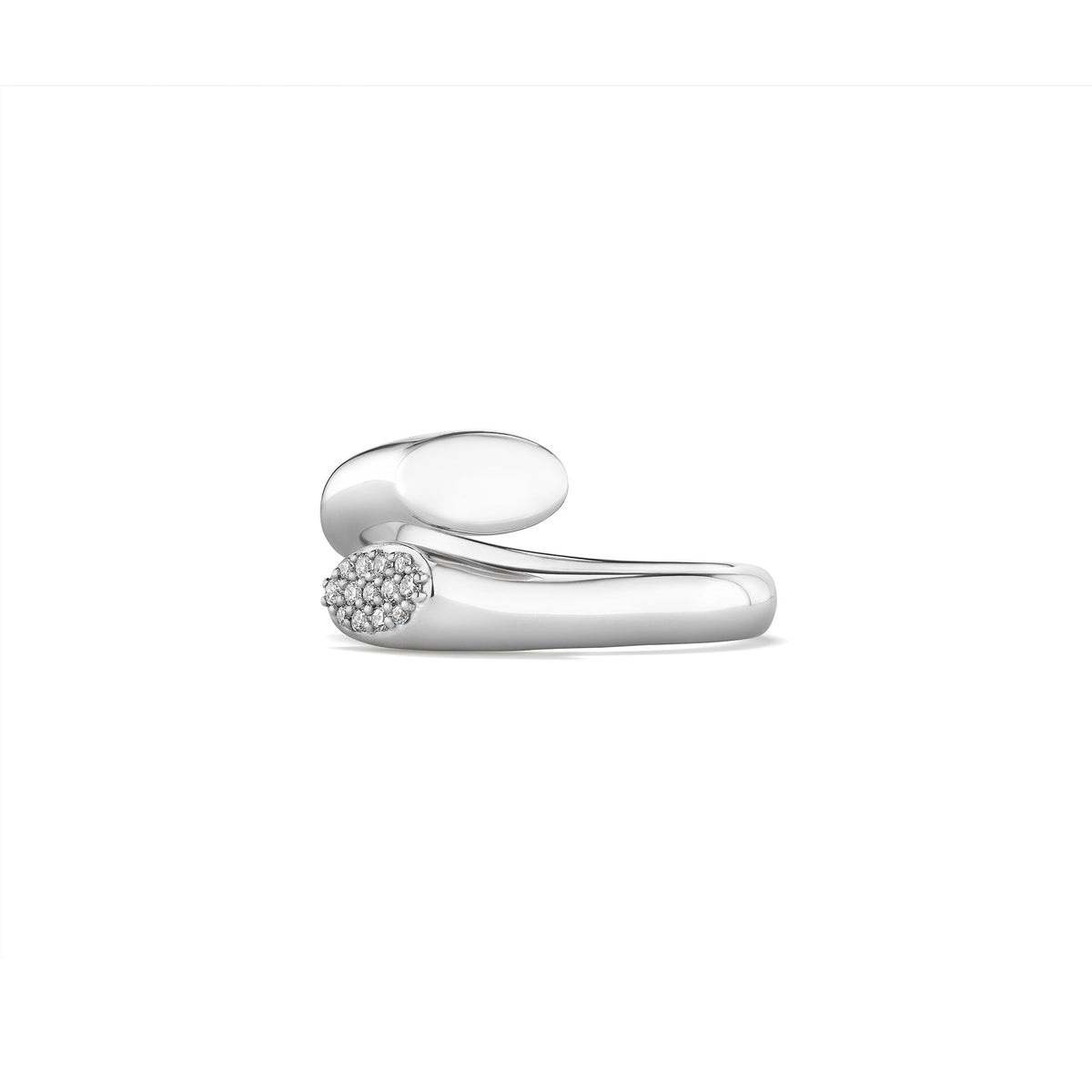 Gaia Bypass Ring with Diamonds