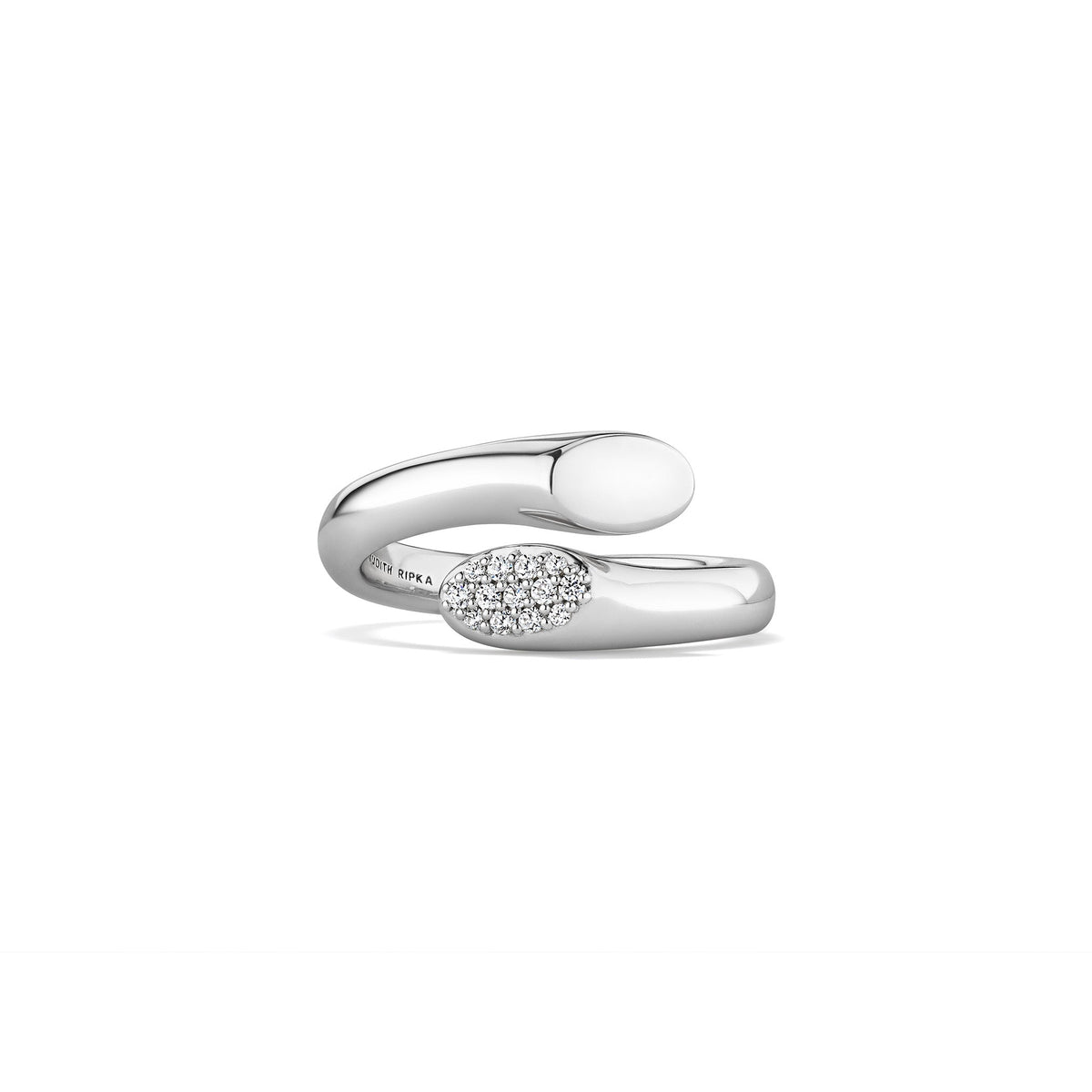 Gaia Bypass Ring with Diamonds