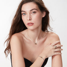 Cielo Necklace with 18K Gold