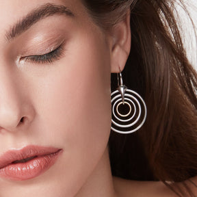 Cielo Multi Drop Hoop Earrings with 18K Gold