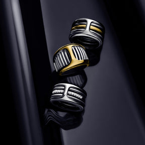 Cielo Multi Band Ring with 18K Gold