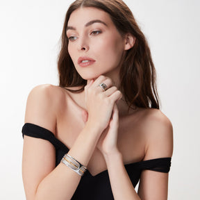 Cielo Multi Bangle Cuff with 18K Gold