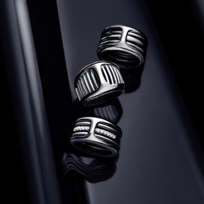 Cielo Multi Band Ring with Diamonds