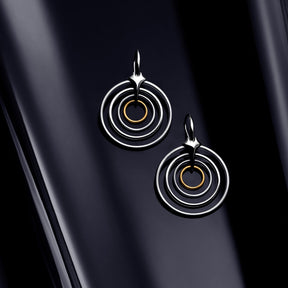Cielo Multi Drop Hoop Earrings with 18K Gold