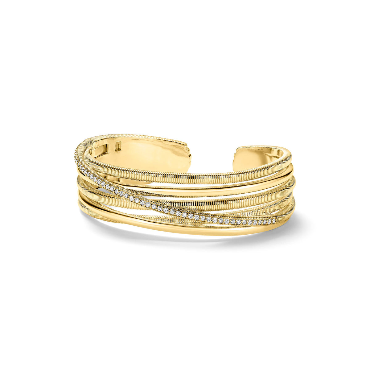Eternity Highway Cuff with Diamonds in 18K