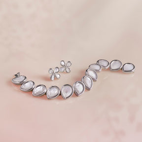 Jardin Petal Bracelet with Mother of Pearl and Diamonds