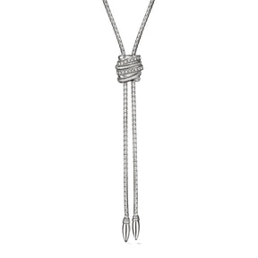 Eternity Adjustable Lariat Necklace with Diamonds