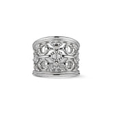 Vienna Wide Band Ring with Diamonds