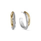 Eternity Round Hoop Earrings with 18K Gold