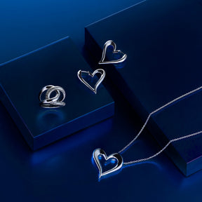 Eros Open Heart Hoop Earrings