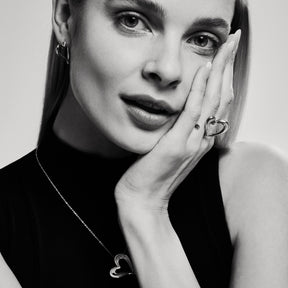 Eros Open Heart Hoop Earrings