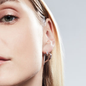Eros Open Heart Hoop Earrings