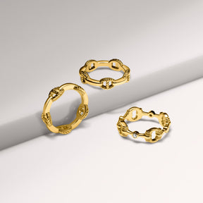 Vienna Stack Ring in 18K