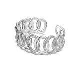 Eternity Interlocking Link Cuff with Diamonds