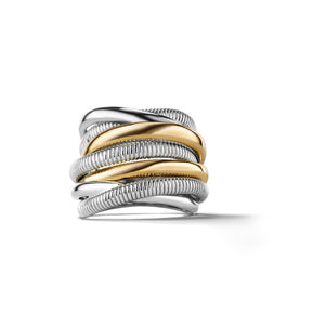 Eternity Seven Band Highway Ring with 18K Gold