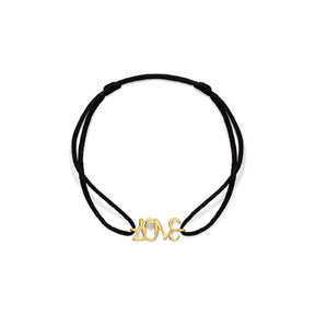 Eros 3707 Black Cord Bracelet with Diamond in 18K