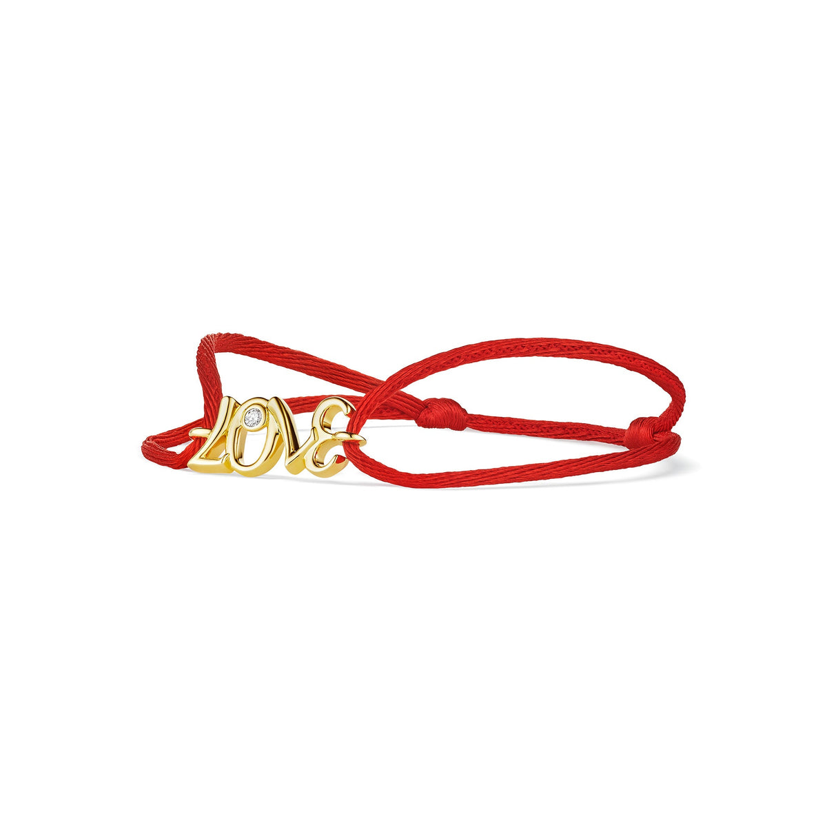 Eros 3707 Red Cord Bracelet with Diamond in 18K